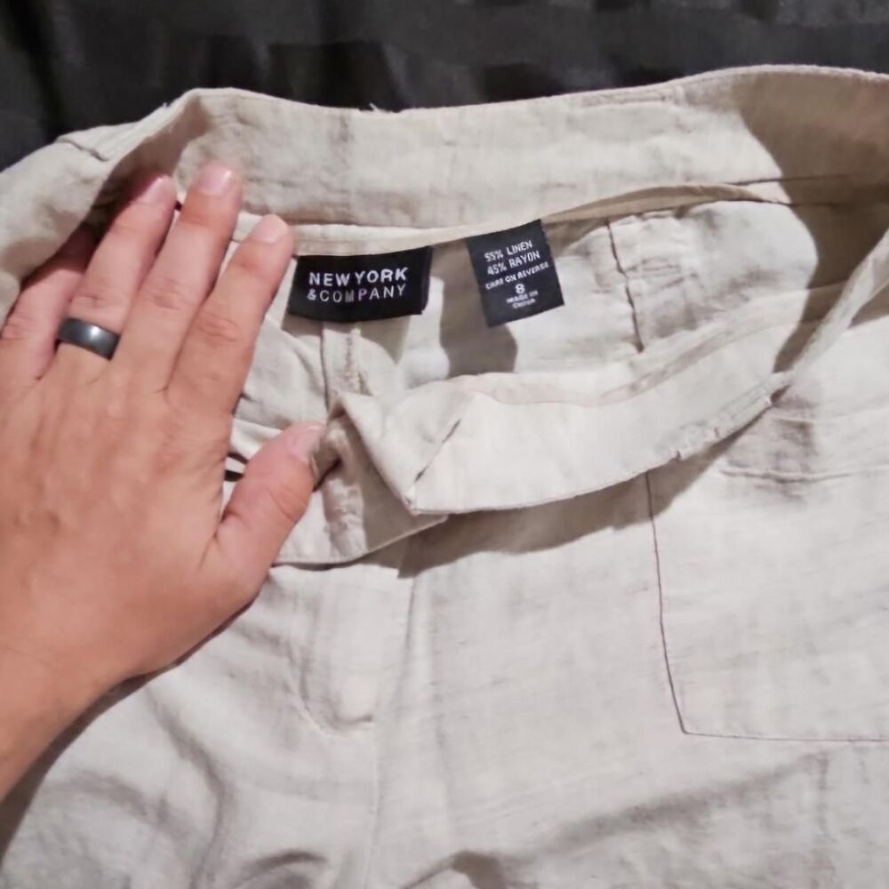 New-york-company Women's Cream and Tan Trousers